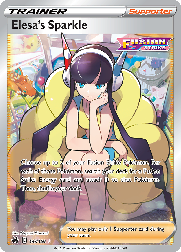 Elesa's Sparkle 147/159 - Crown Zenith Holofoil - Game Nerdz Elesa's Sparkle 147/159 - Crown Zenith Holofoil - Game Nerdz