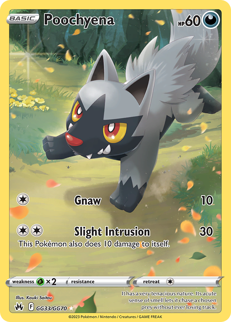 ポケモン Poochyena GG33/70 - Crown Zenith Galarian Gallery Holofoil - Game