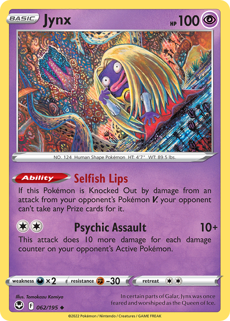 original jynx pokemon card - ex 124/165 - Pokemon 151 - Double Rare If heads 1999 Pokemon Jynx 1st Edition