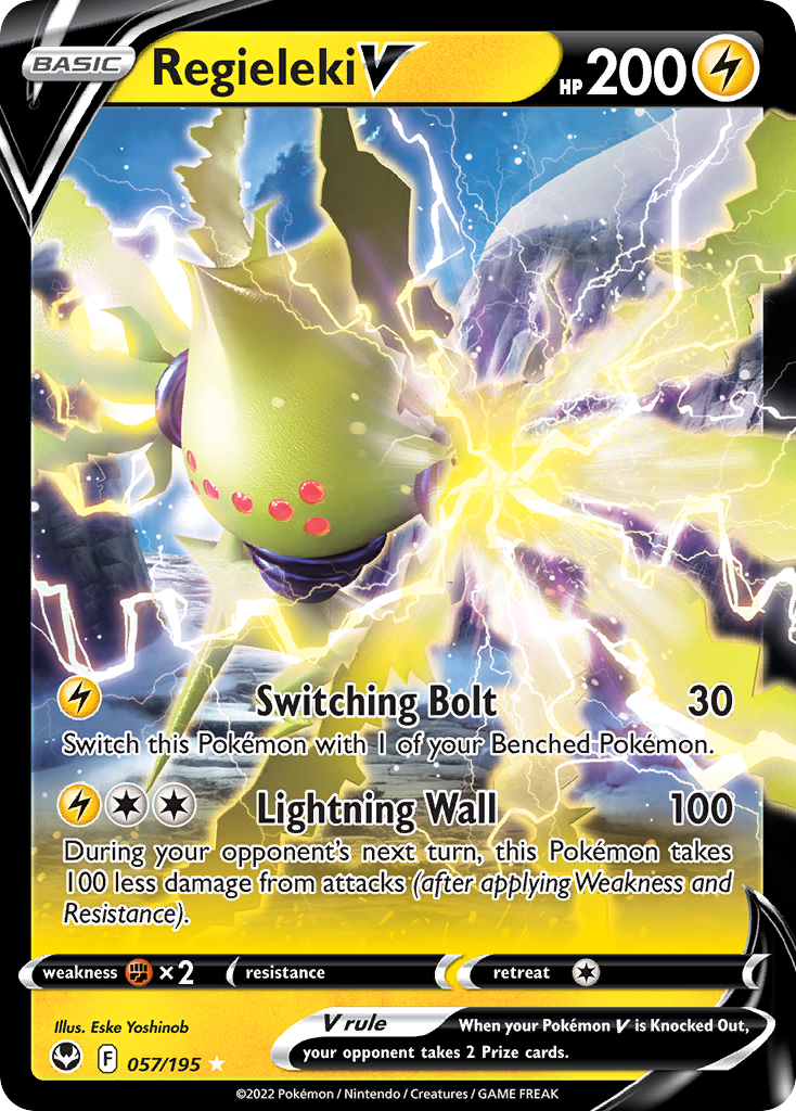 Regieleki V 57/195 - Silver Tempest Holofoil - Game Nerdz