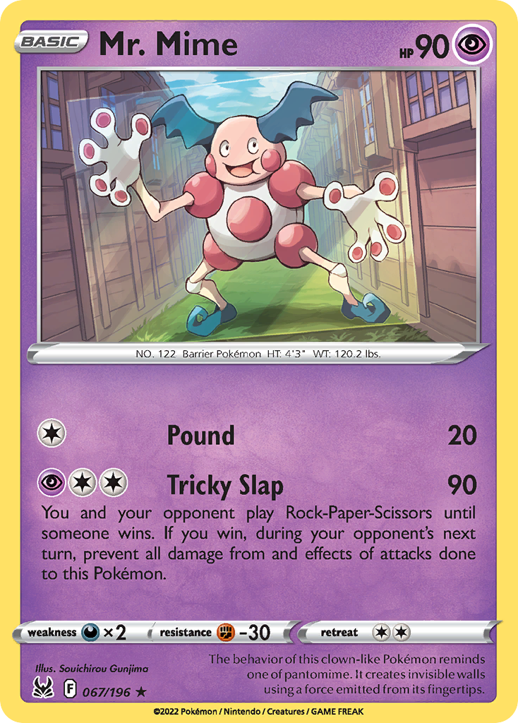 Mr. Mime 67/196 - Lost Origin Reverse Holofoil - Game Nerdz