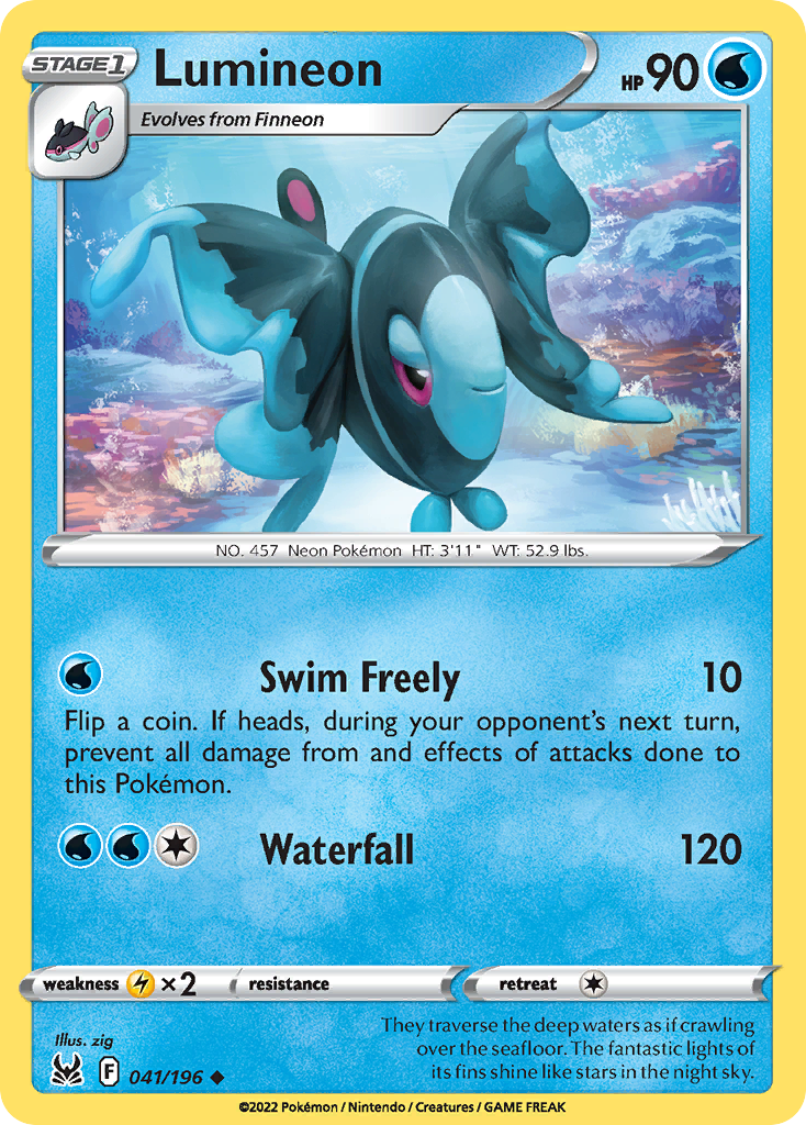 finneon pokemon card 39/236 Reverse Holo Colorless Artist Finneon Pokemon Card | Mercari