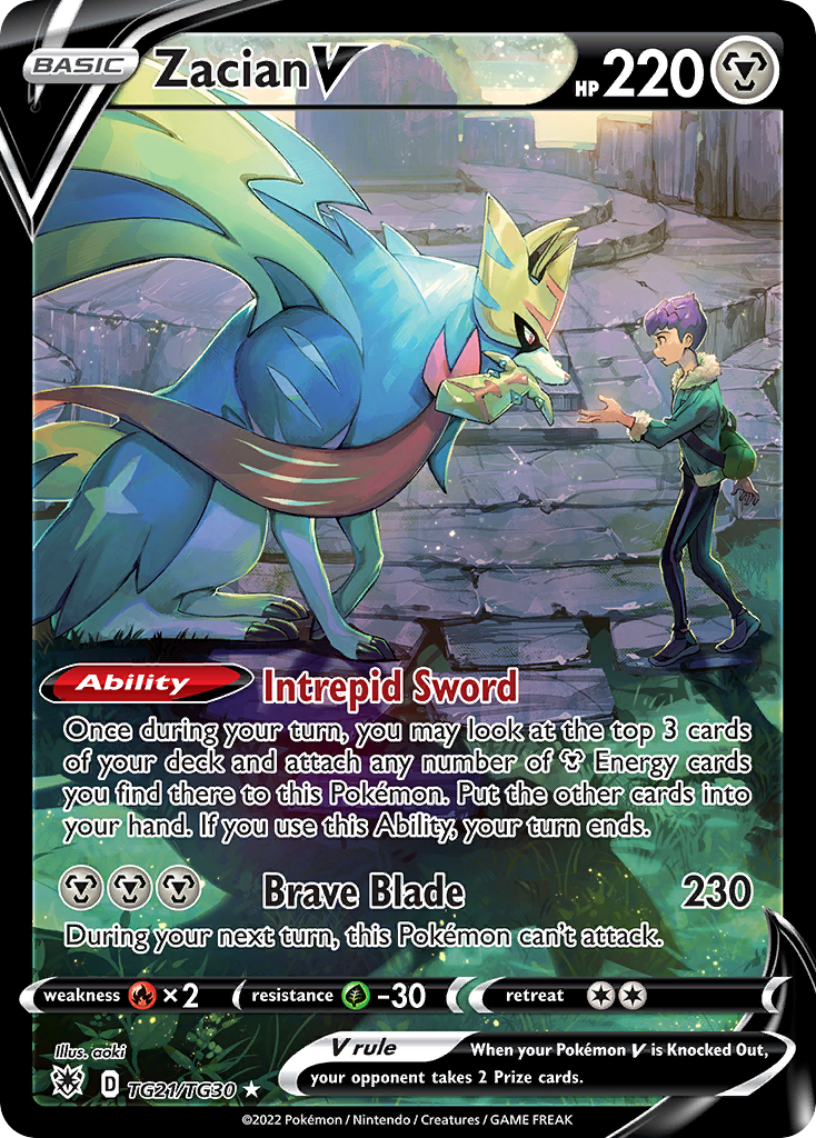 Zacian V TG21/30 - Astral Radiance Trainer Gallery Holofoil - Game