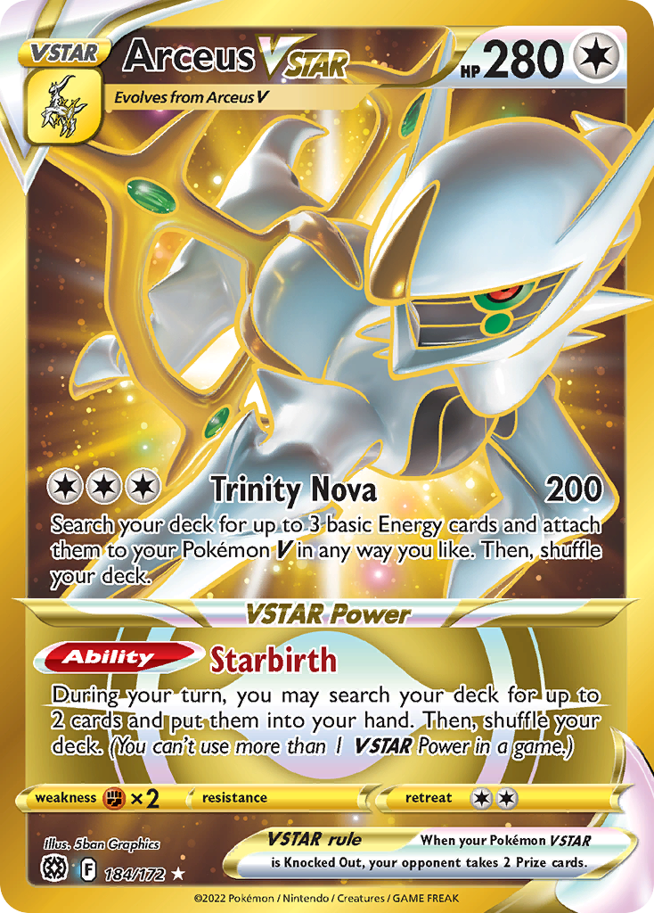 Arceus VSTAR 184/172 - Brilliant Stars Holofoil - Game Nerdz Arceus VSTAR 184/172 - Brilliant Stars Holofoil - Game Nerdz