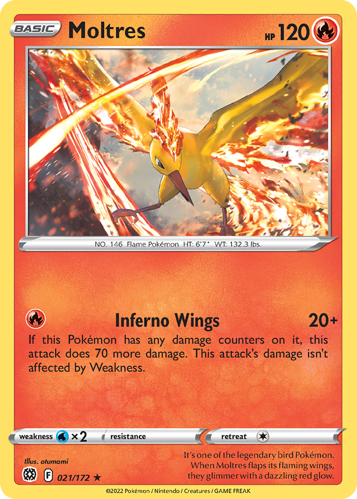 Moltres 21/172 - Brilliant Stars Holofoil - Game Nerdz