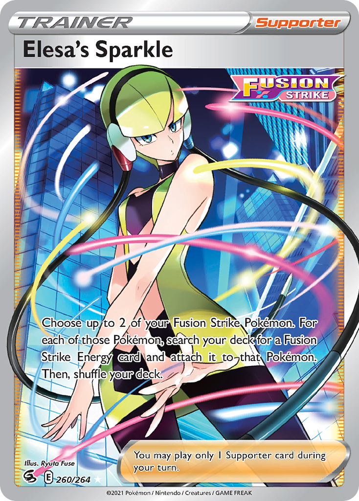 Elesa's Sparkle 260/264 - Fusion Strike Holofoil - Game Nerdz