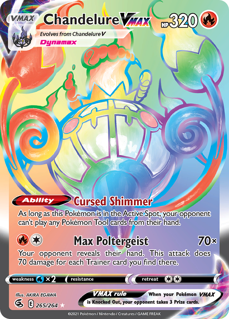 Chandelure VMAX (Secret) - SWSH08: Fusion Strike [SECRET RARE] | Ozzie Collectables