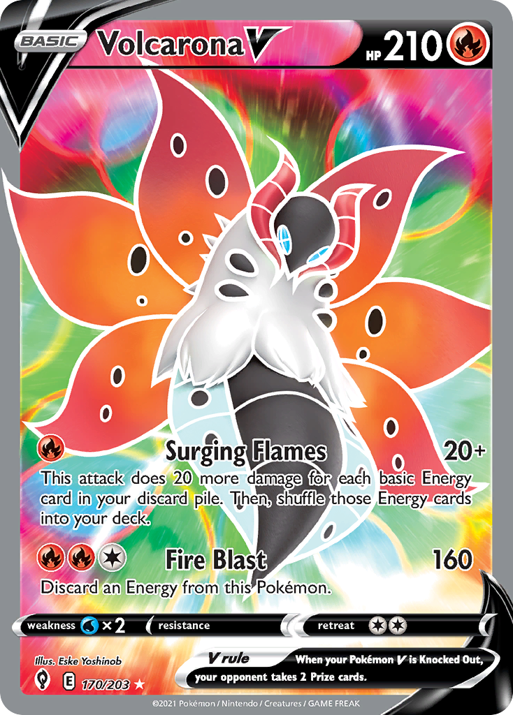 Volcarona V 170/203 - Evolving Skies Holofoil - Game Nerdz