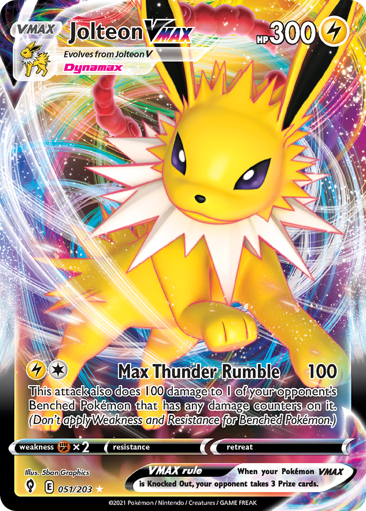 Jolteon VMAX 51/203 - Evolving Skies Holofoil - Game Nerdz
