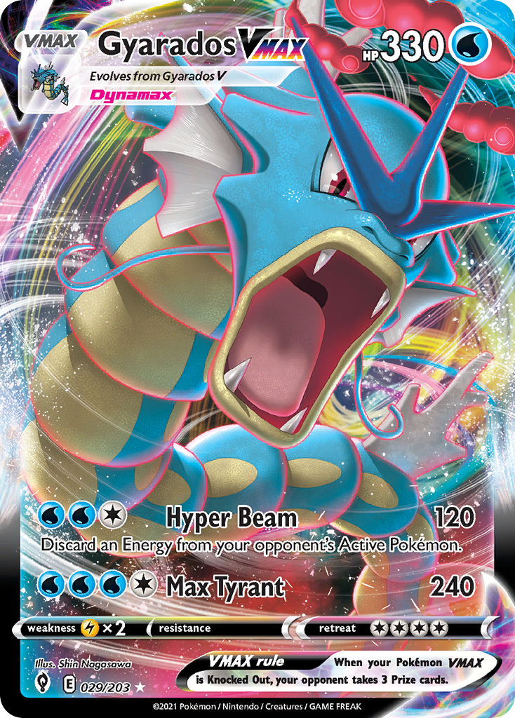 Gyarados VMAX 29/203 - Evolving Skies Holofoil - Game Nerdz