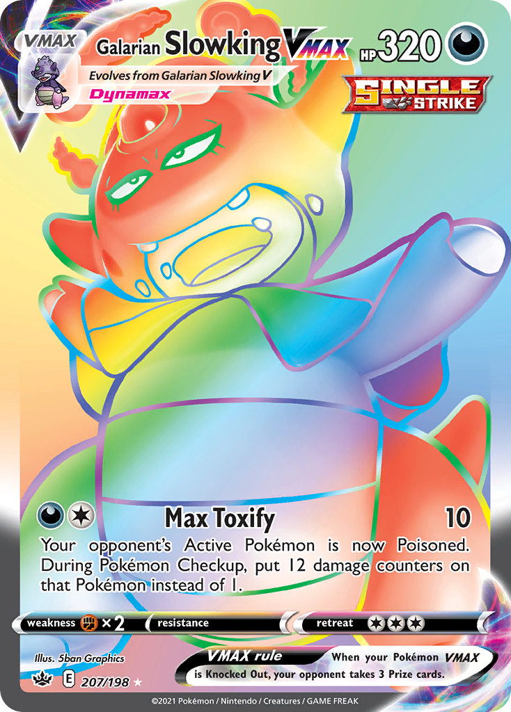 Galarian Slowking VMAX 207/198 - Chilling Reign Holofoil - Game Nerdz