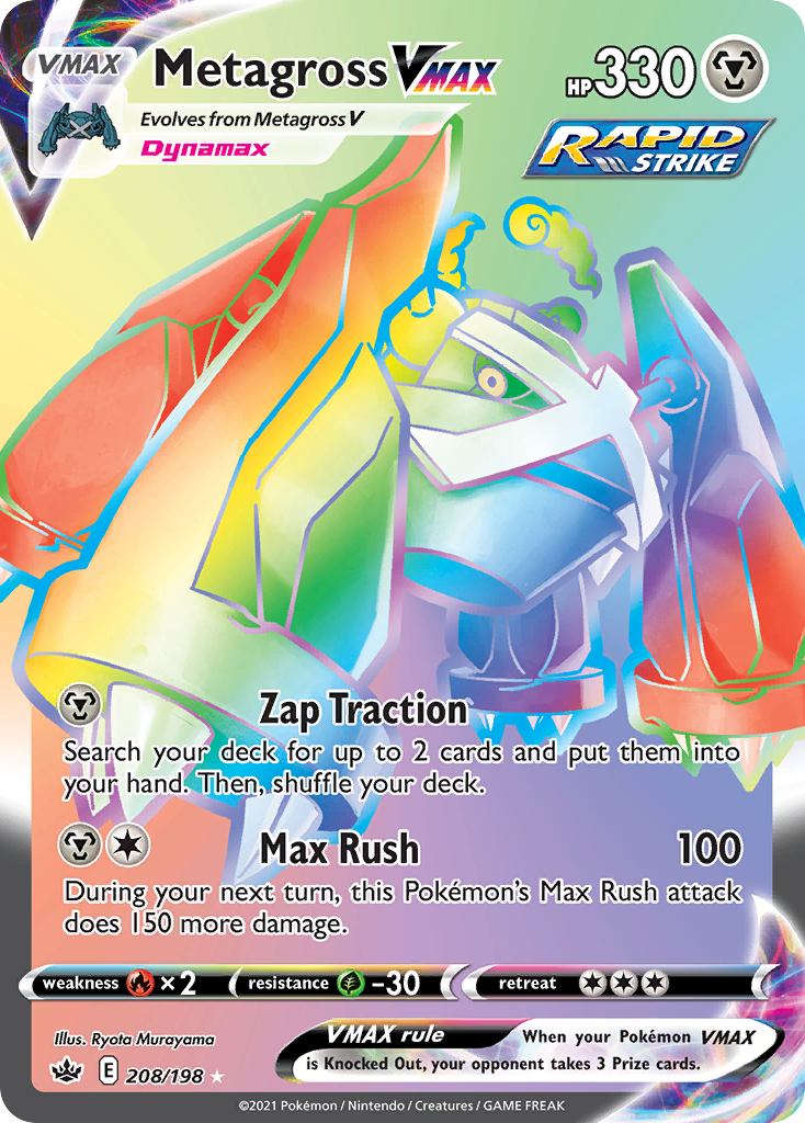 Metagross VMAX 208/198 - Chilling Reign Holofoil - Game Nerdz