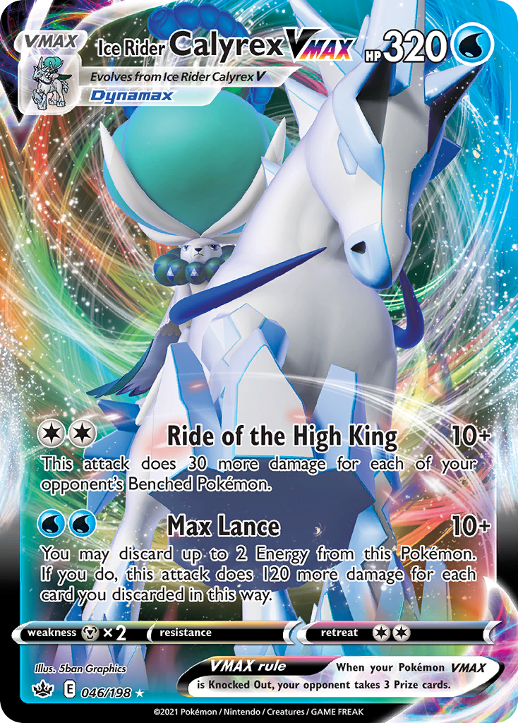 Ice Rider Calyrex VMAX 46/198 - Chilling Reign Holofoil - Game Nerdz