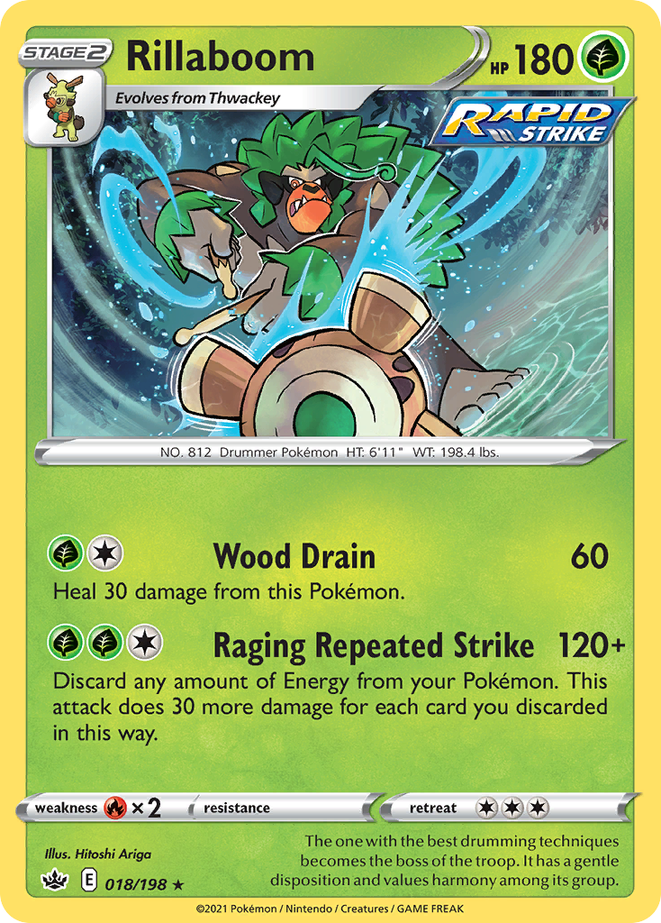 Rillaboom 18/198 - Chilling Reign Reverse Holofoil - Game Nerdz