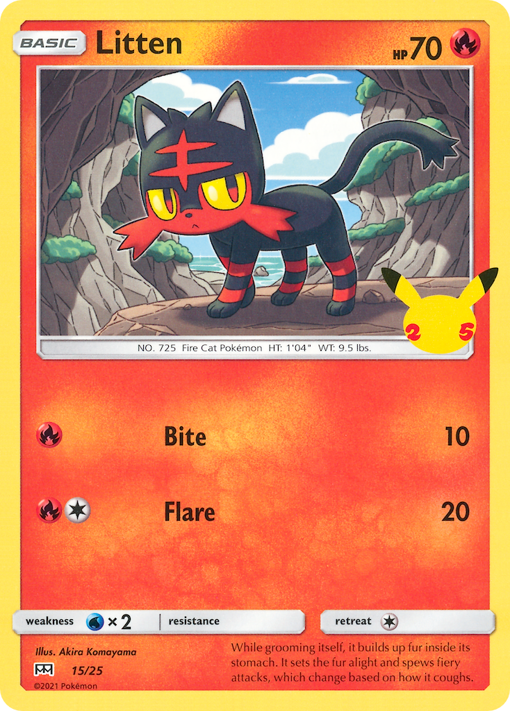 mcdonalds pokemon card list 2021 Litten 15/25 - Collection this item offers a spectacular aesthetic for a gallery mcdonalds pokemon card list 2021