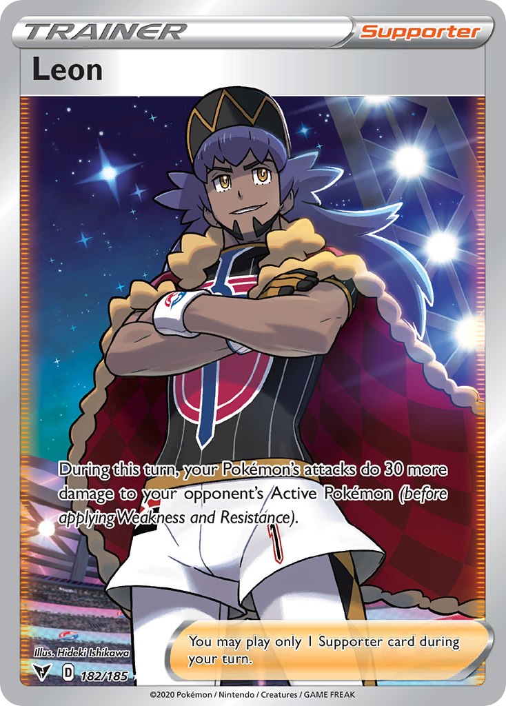 Leon 182/185 - Vivid Voltage Holofoil - Game Nerdz