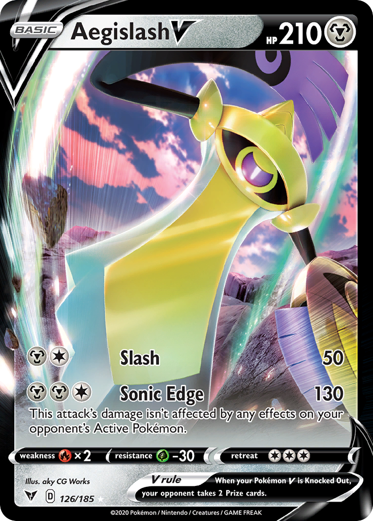 Aegislash V 126/185 - Vivid Voltage Holofoil - Game Nerdz