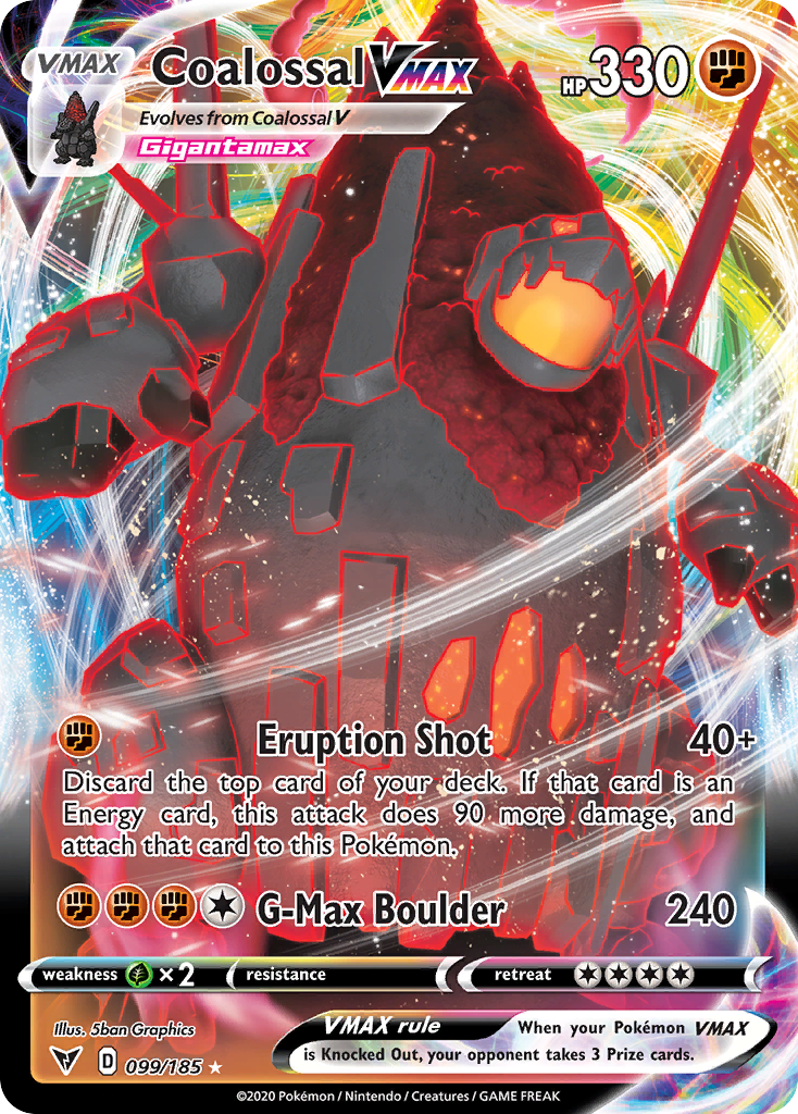 pokemon vmax cards price list Charizard SWSH261 - Black Star Promo - Alternate Art Holo 30 Retreat Cost Coalossal VMAX 99/185 - Vivid