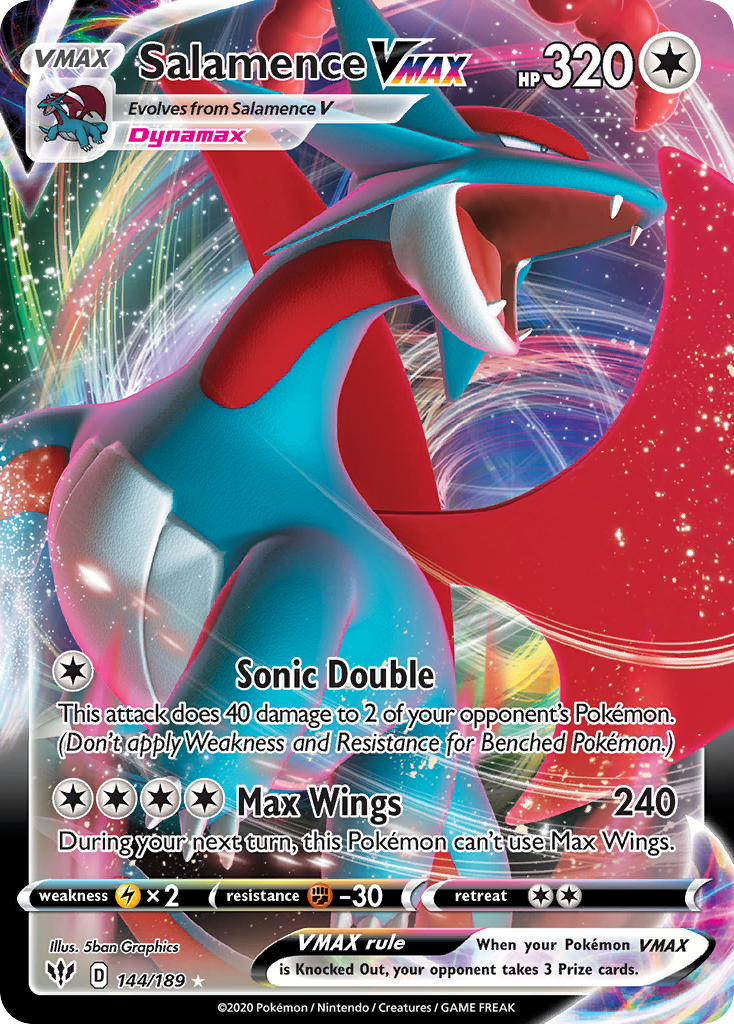 Salamence VMAX 144/189 - Darkness Ablaze Holofoil - Game Nerdz