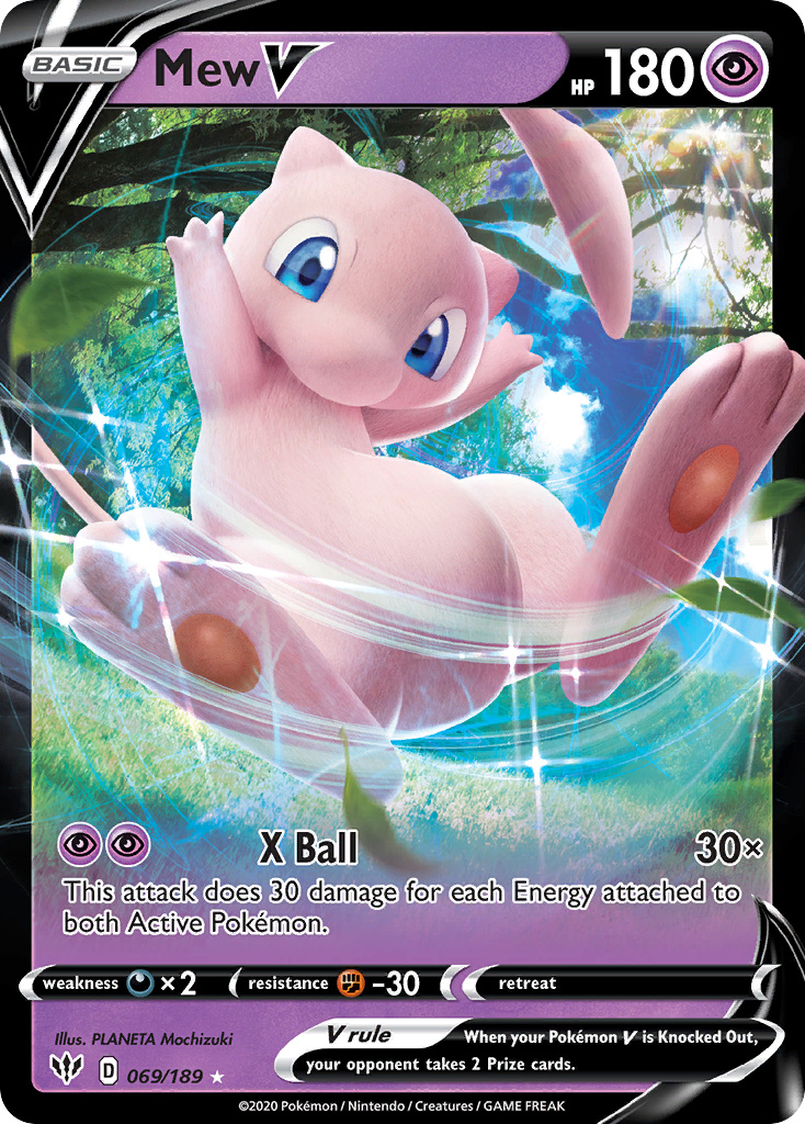 Mew V 69/189 - Darkness Ablaze Holofoil - Game Nerdz