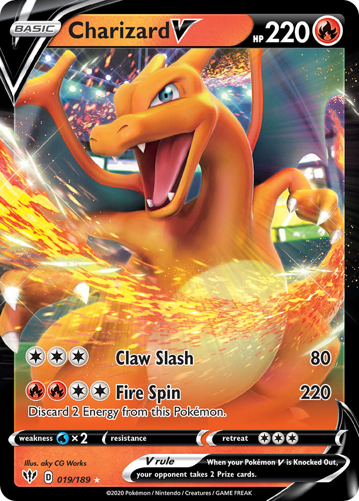 Charizard V 19/189 - Darkness Ablaze Holofoil - Game Nerdz