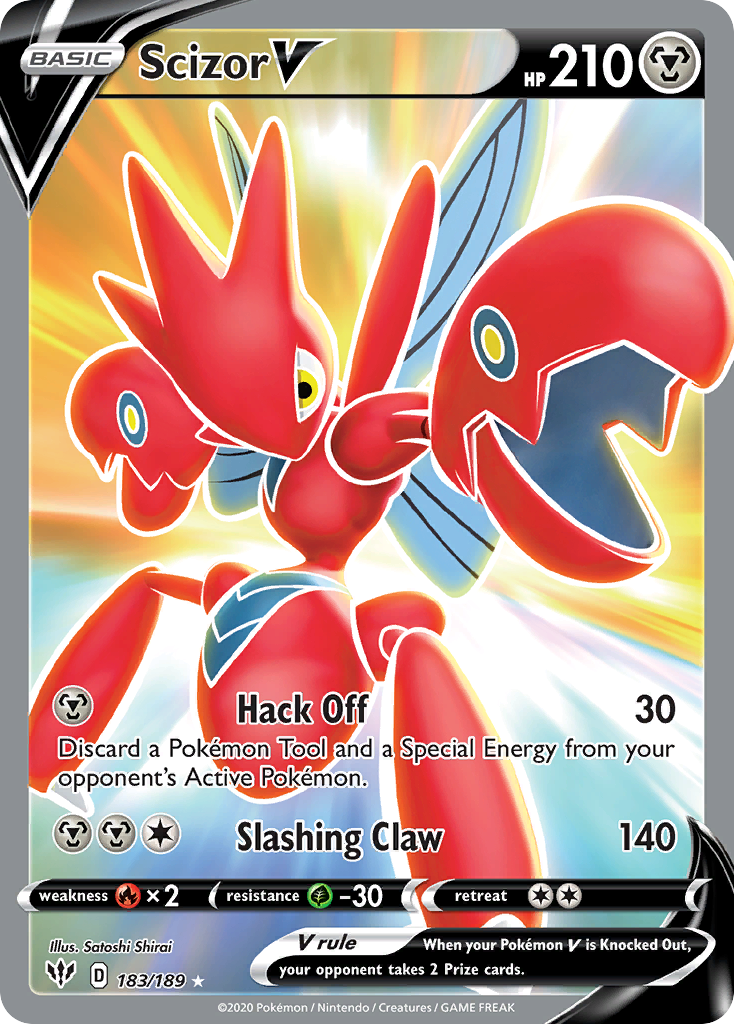 Scizor V 183/189 - Darkness Ablaze Holofoil - Game Nerdz