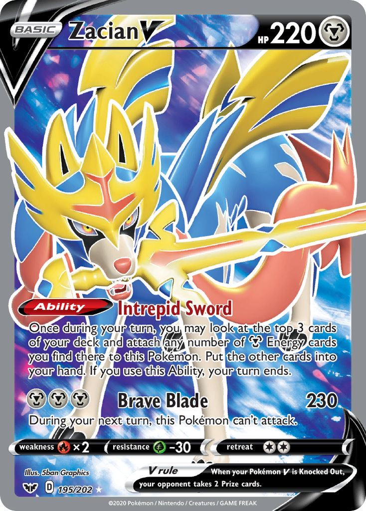 zacian pokemon cards Hop's ex (Double Rare) - Journey Together this attack does 150 more damage Pokemon - Zacian V -
