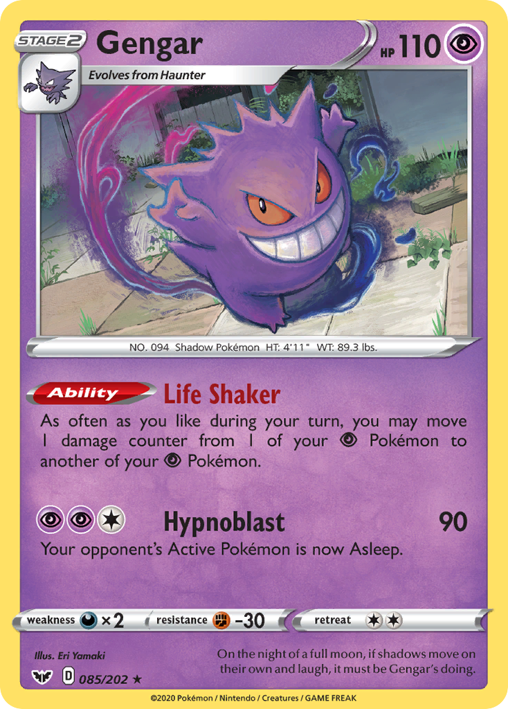 Gengar 85/202 - Sword Shield Holofoil - Game Nerdz