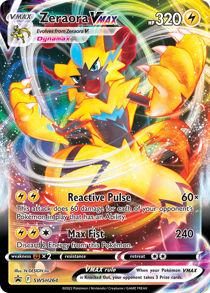 Zeraora VMAX SWSH264/298 - SWSH Black Star Promos Holofoil - Game