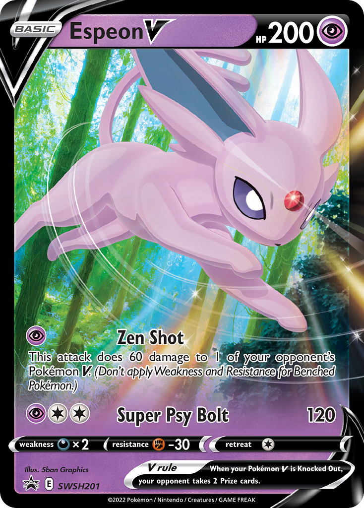 Espeon V SWSH201/298 - SWSH Black Star Promos Holofoil - Game Nerdz