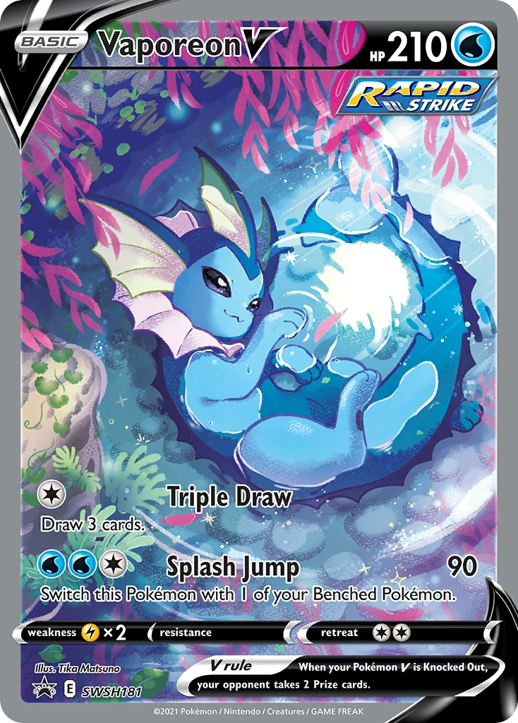 Vaporeon V SWSH181/298 - SWSH Black Star Promos Holofoil - Game Nerdz