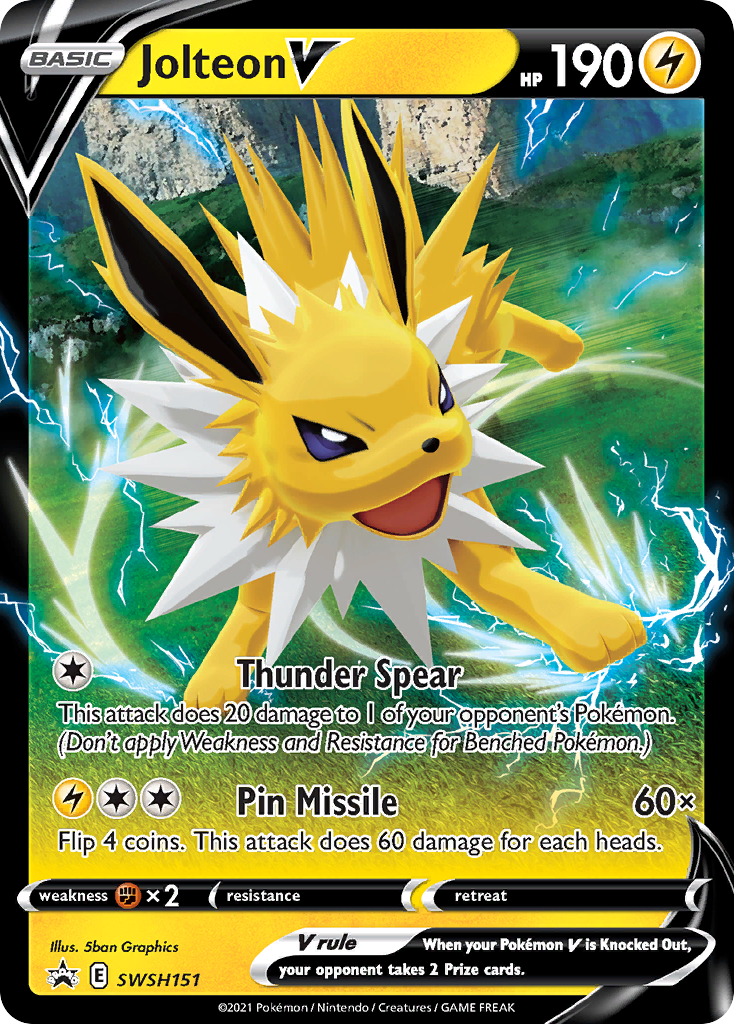 Jolteon V SWSH151/298 - SWSH Black Star Promos Holofoil - Game Nerdz