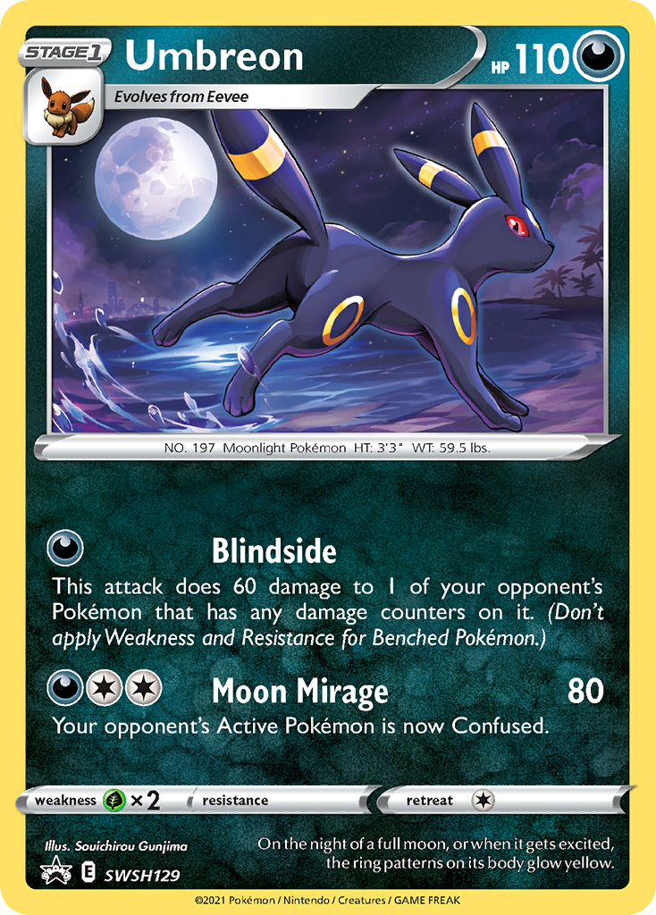 Umbreon SWSH129/298 - SWSH Black Star Promos Holofoil - Game Nerdz