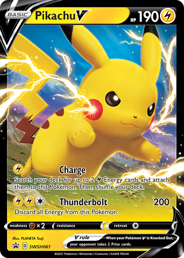 Pikachu V SWSH061/298 - SWSH Black Star Promos Holofoil - Game Nerdz Pikachu V SWSH061/298 - SWSH Black Star Promos Holofoil - Game Nerdz