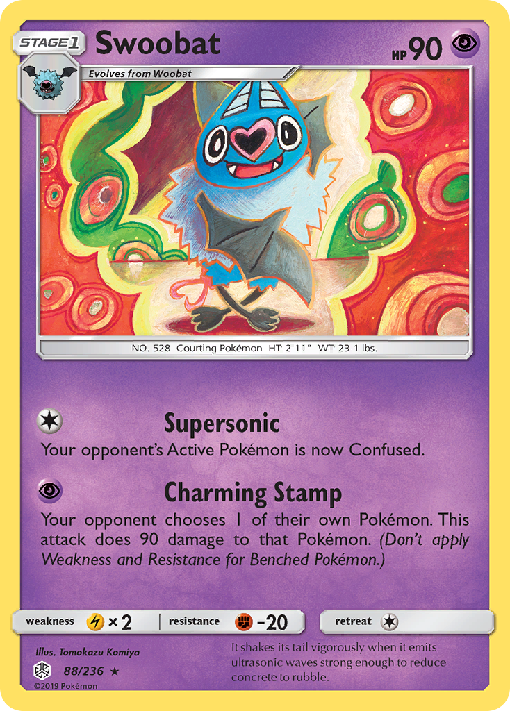 woobat pokemon card Woobat AR 116/086 White Flare main image 1