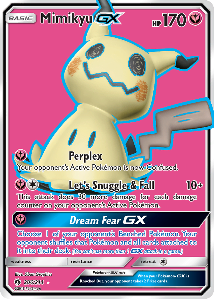 Mimikyu-GX 206/214 - Lost Thunder Holofoil - Game Nerdz