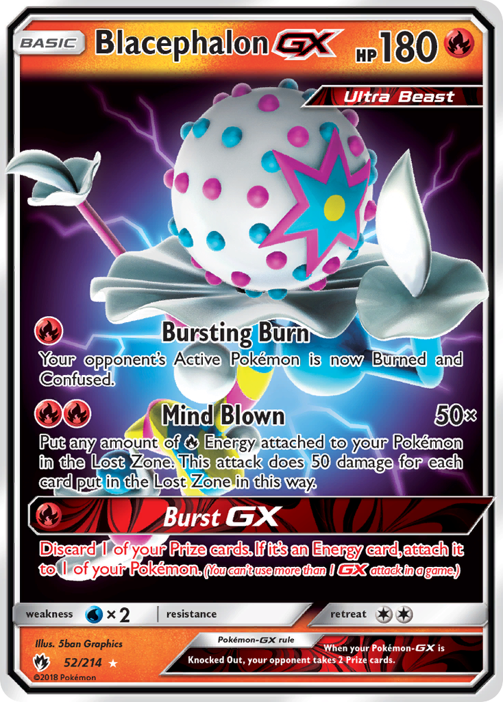 Blacephalon-GX 52/214 - Lost Thunder Holofoil - Game Nerdz