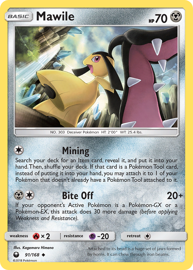 Mawile 91/168 - Celestial Storm Reverse Holofoil Mawile 91/168 - Celestial Storm Reverse Holofoil