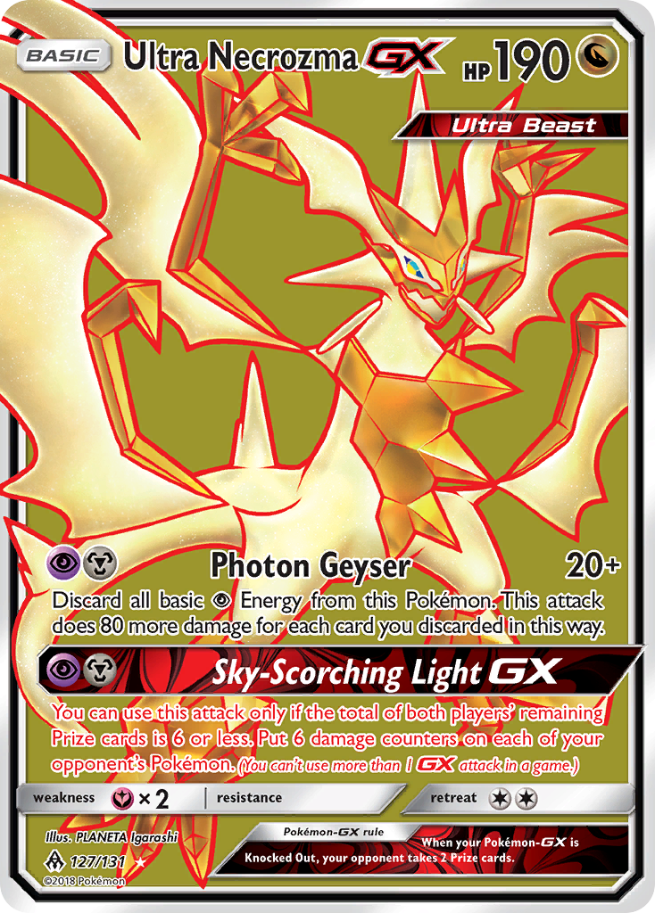 ultra necrozma pokemon card price GX Dragon Rarity Ultra Necrozma-GX 127/131 - Forbidden