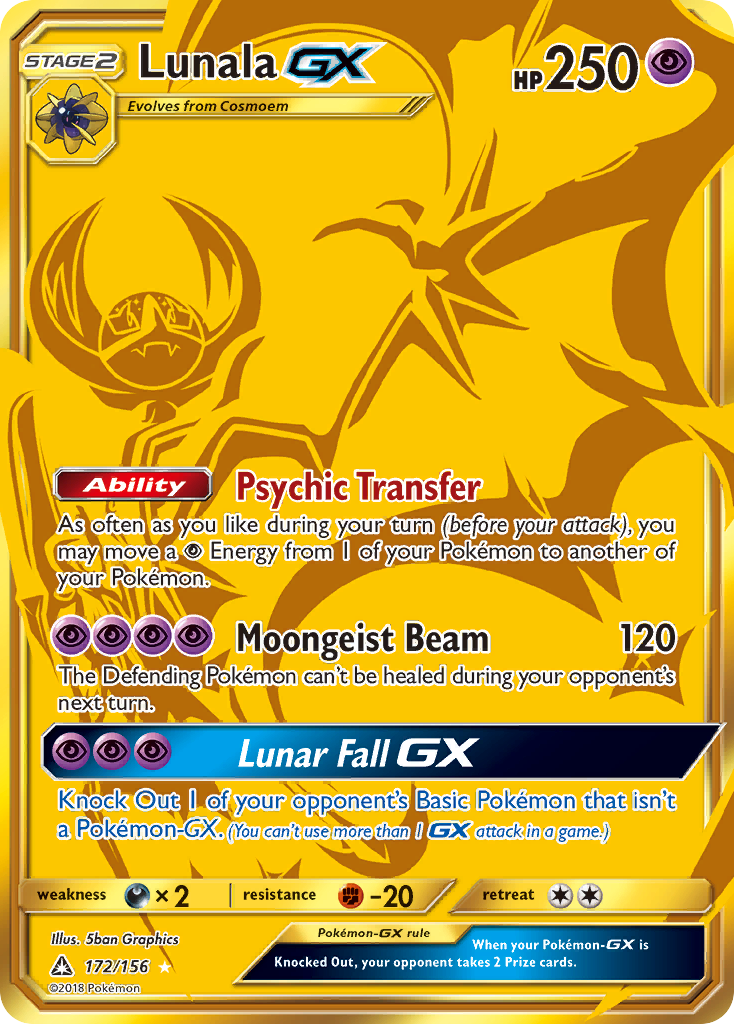 ポケモンカード Lunala GX 172/156 Lunala-GX 172/156 - Ultra Prism Holofoil - Game Nerdz