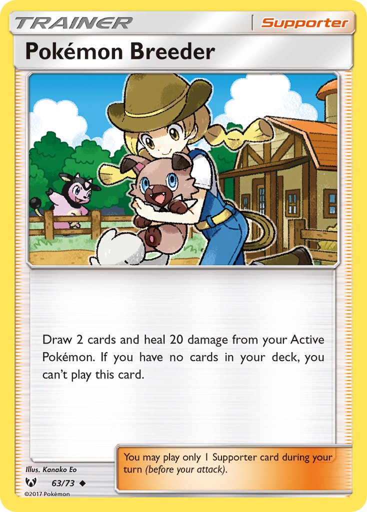 pokemon breeder pokemon card Pokémon Breeder 63/73