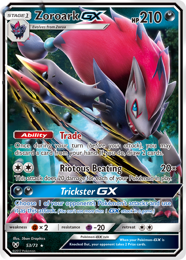 シャーマンキングカード 閃光のダウンジング 未開封2Box Zoroark-GX 53/73 - Shining Legends Holofoil - Game Nerdz
