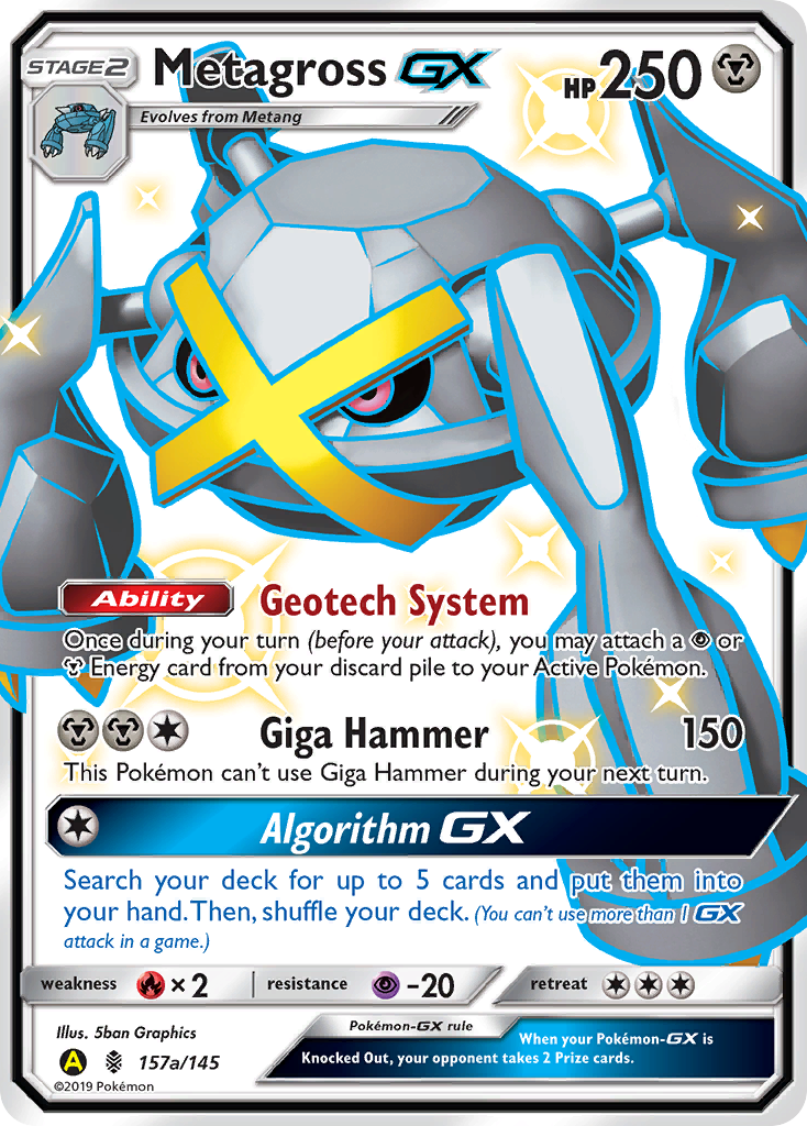 Metagross 2017 Pokemon Sun and Moon Guardians Rising Hidden Fates Ultra Ball Collection GX #157A PSA Authenticated 10 Card Metagross 2017 Pokemon Sun and Moon Guardians Rising Hidden Fates Ultra Ball Collection GX #157A PSA Authenticated 10 Card