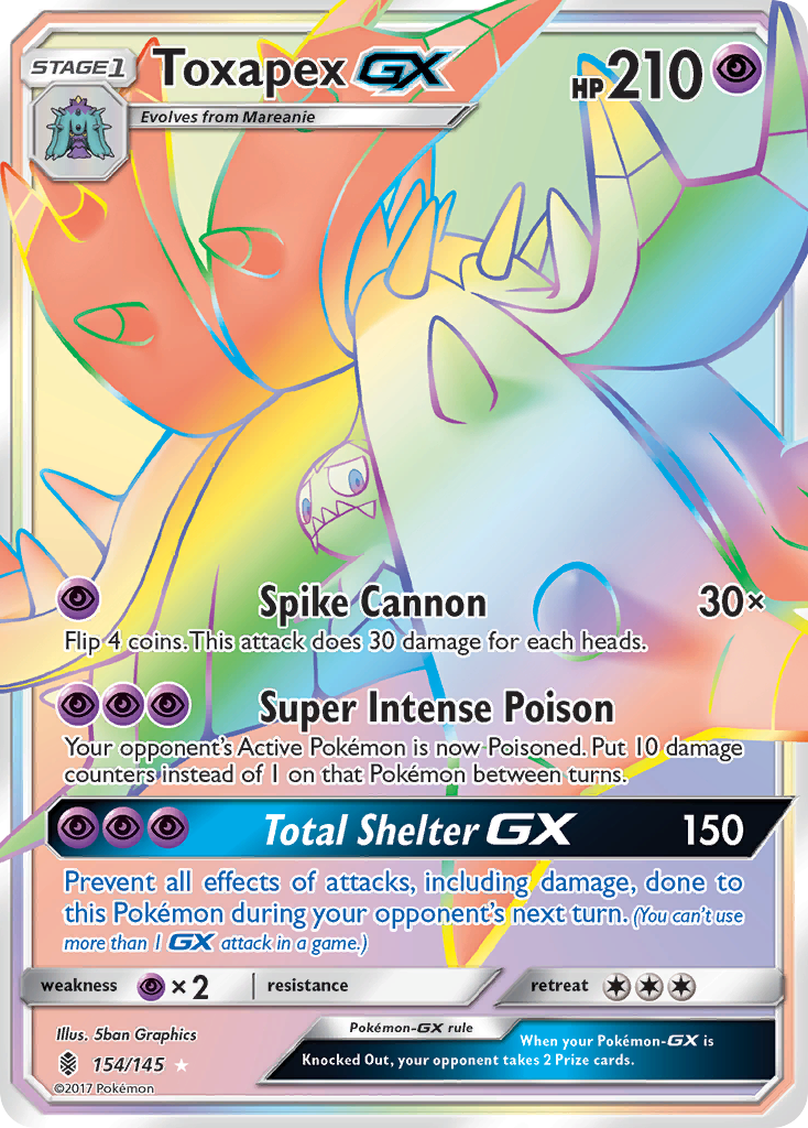 Toxapex-GX 154/145 - Guardians Rising Holofoil - Game Nerdz