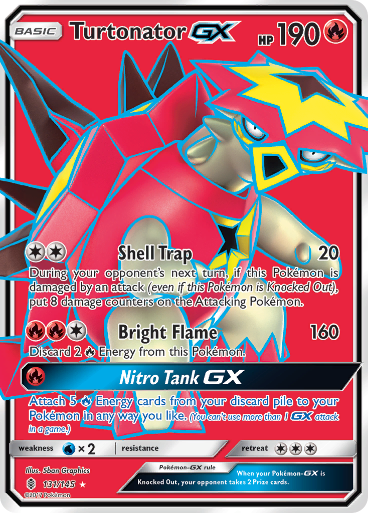 pokemon cards turtonator Turtonator GX SV52/SV94 Shiny Ultra Rare Hidden Fates Pokemon Card Nea main image 1