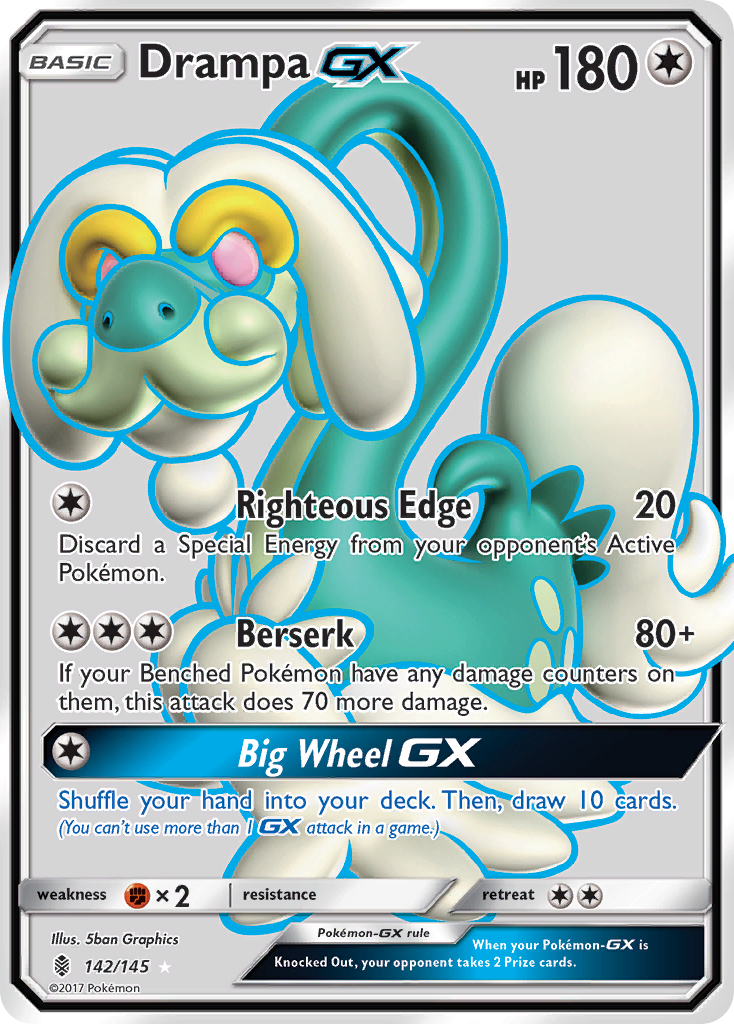 basic drampa pokemon card value Drampa-GX 142/145 - Guardians Rising Holofoil [UF] Berserk (70+) If your Benched Pokemon have any damage counters on them Such a unique artwork, Drampa