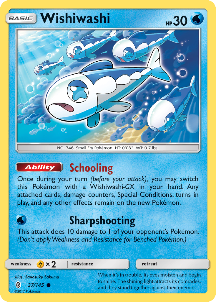 Wishiwashi 37/145 - Guardians Rising - Game Nerdz