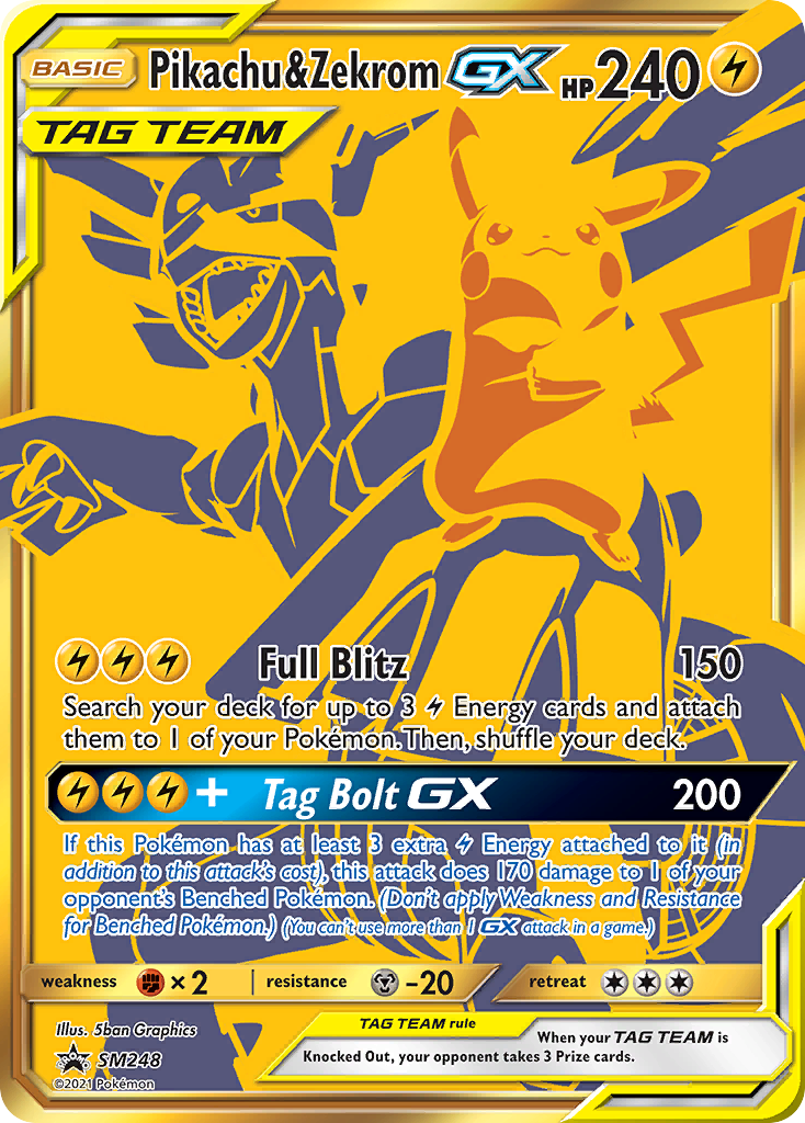 Pikachu & Zekrom-GX SM248/248 - SM Black Star Promos Holofoil