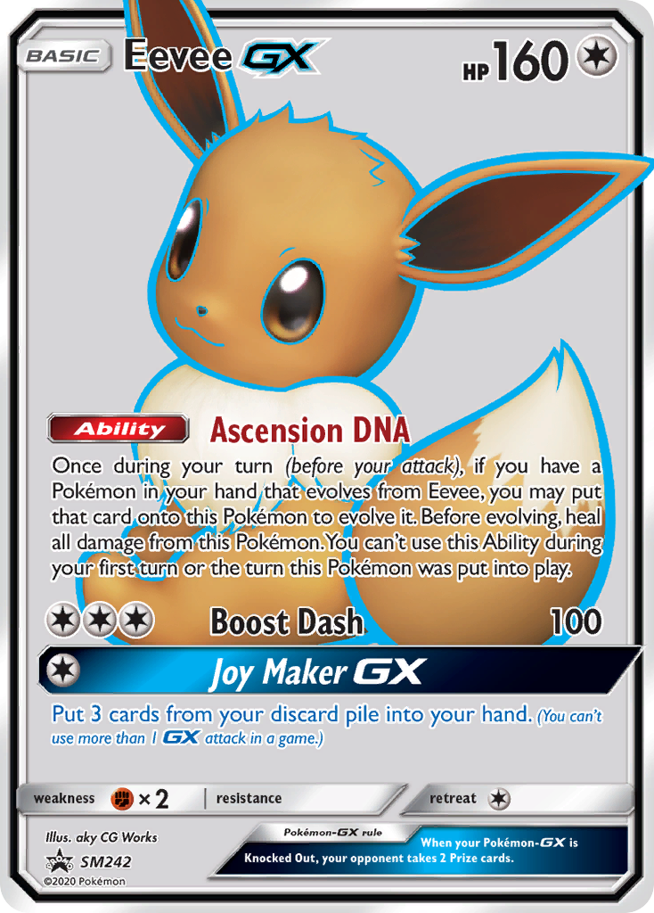 イーブイ レアカード 255/242 Eevee-GX SM242/248 - SM Black Star Promos Holofoil - Game Nerdz