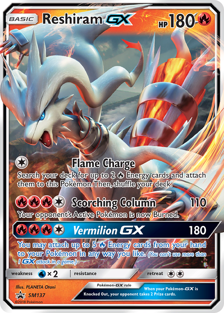 Reshiram-GX SM137/248 - SM Black Star Promos Holofoil - Game Nerdz